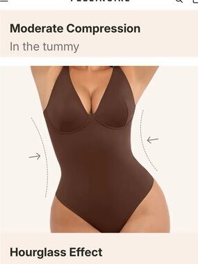 FEELINGIRL DEEP V-NECK SCULPT BODYSUIT NWT
